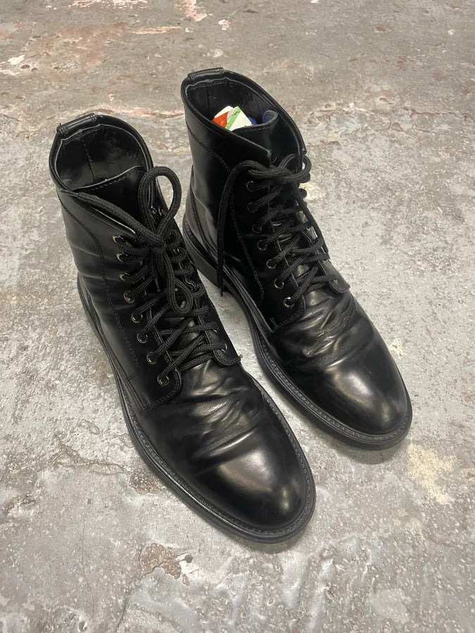 Dolce & Gabbana Black Ankle Pure Leather Boots (44eu/us10) qQExtwI 3