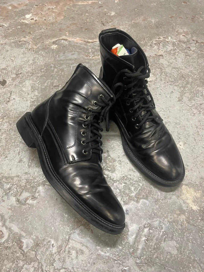 Dolce & Gabbana Black Ankle Pure Leather Boots (44eu/us10) qQExtwI 4