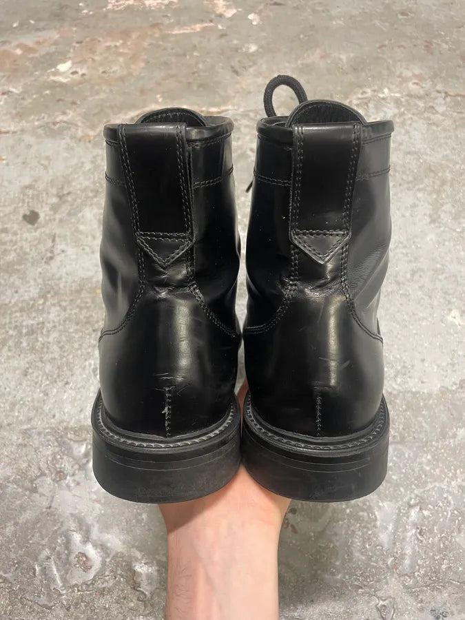 Dolce & Gabbana Black Ankle Pure Leather Boots (44eu/us10) qQExtwI 6
