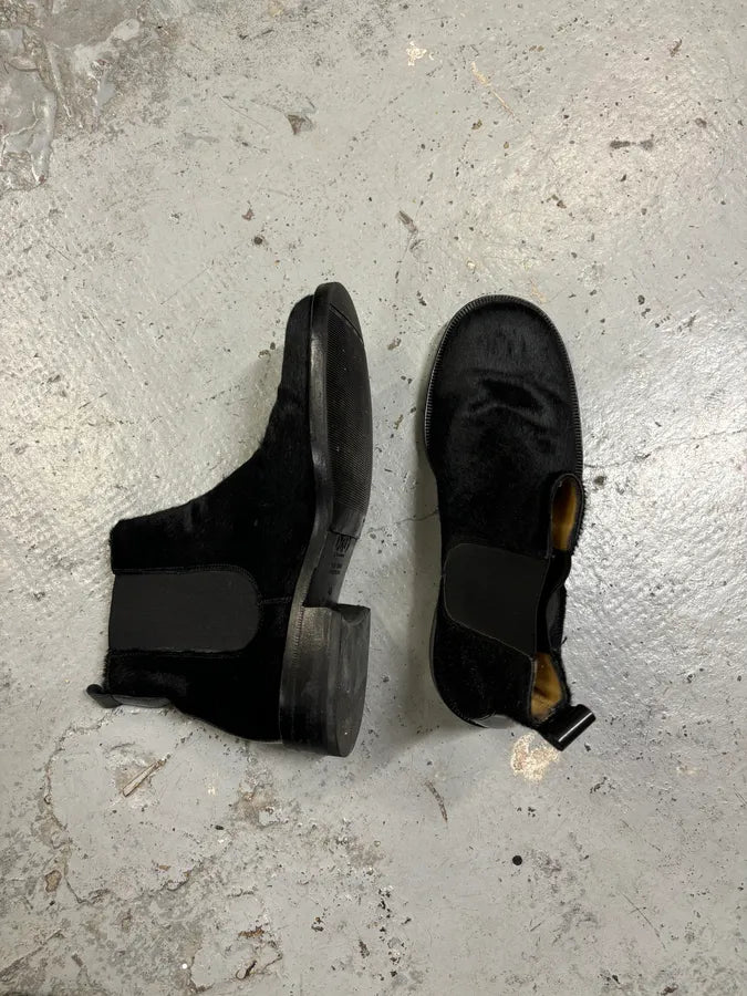 Dolce & Gabbana Black Calf Hair Chelsea Boots mewjQKs 7