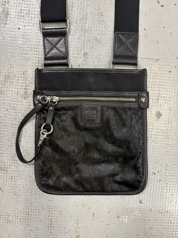Dolce & Gabbana Black Calf Hair Crossbody Bag pSgCjqw 4