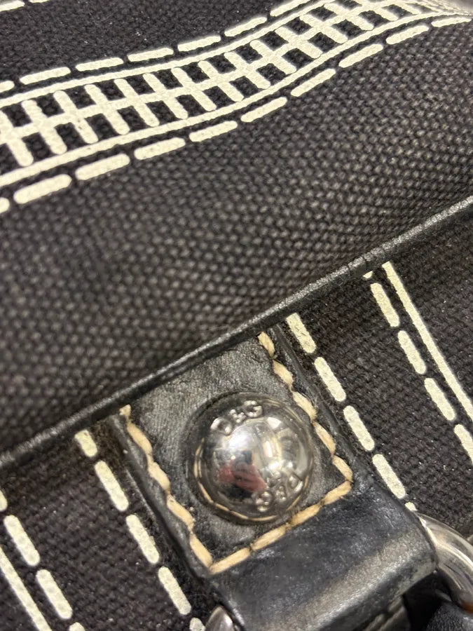 AW2010 Dolce & Gabbana Black Canvas Trompe Loeil Zip Lily Bag BQYnlMq 7