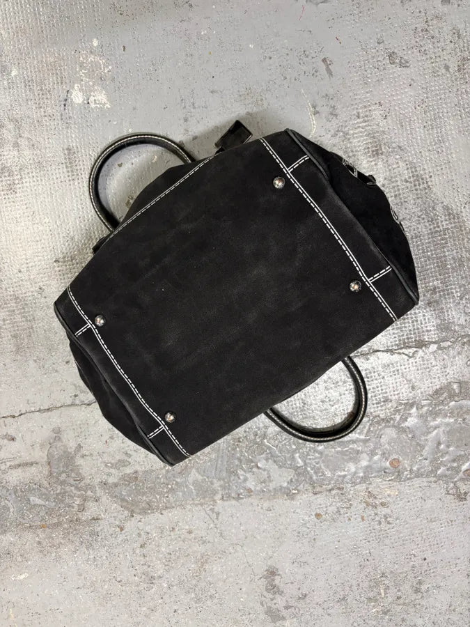 AW2010 Dolce & Gabbana Black Canvas Trompe Loeil Zip Lily Bag BQYnlMq 6