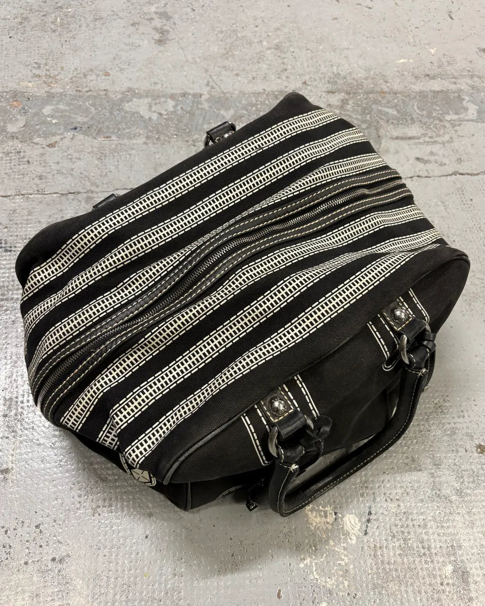 AW2010 Dolce & Gabbana Black Canvas Trompe Loeil Zip Lily Bag BQYnlMq 0