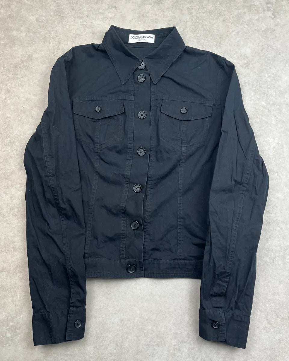 SS1999 Dolce & Gabbana Black Cargo Cropped Shirt cvLOYAD 2