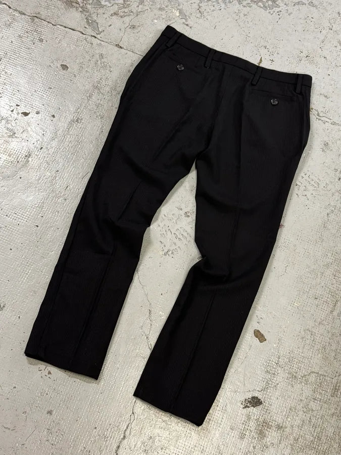 2000s Dolce & Gabbana Black Classy Striped Pants GKDYHXW 6