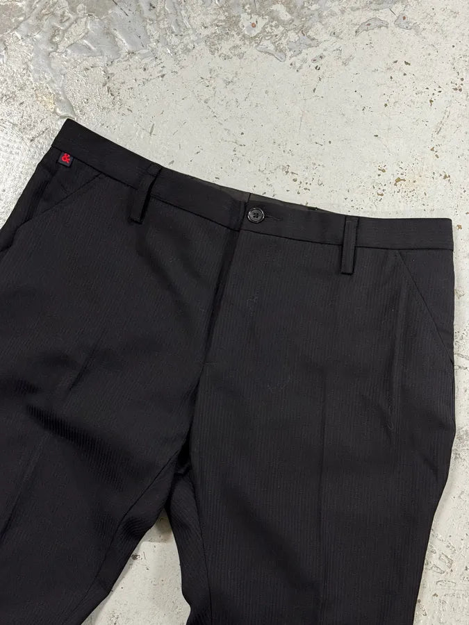 2000s Dolce & Gabbana Black Classy Striped Pants GKDYHXW 7