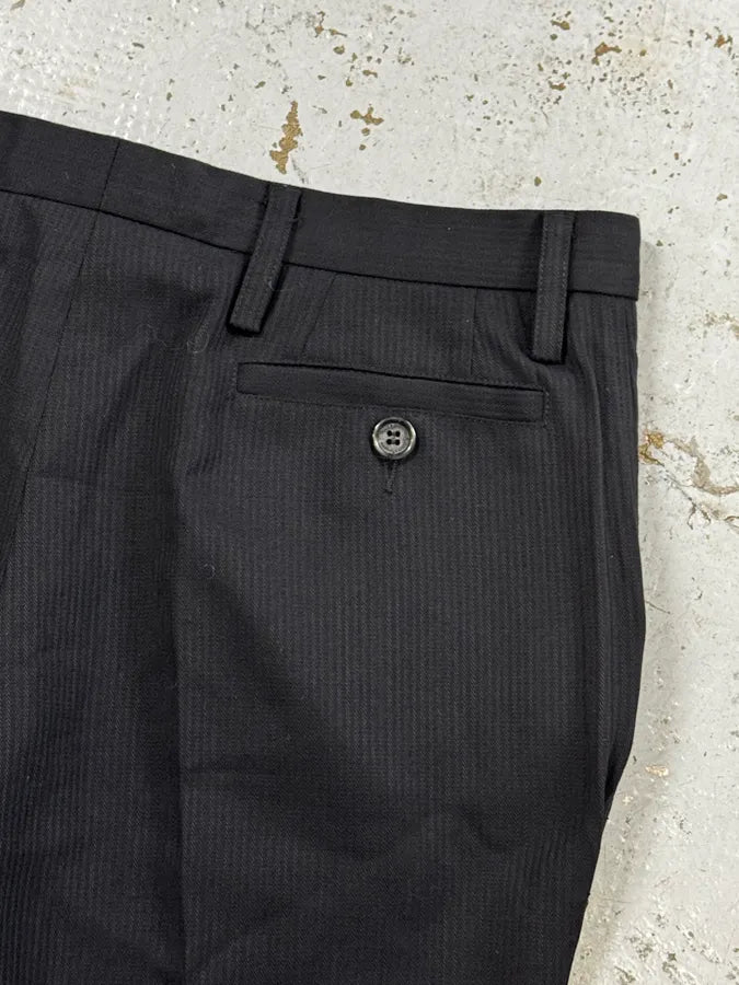 2000s Dolce & Gabbana Black Classy Striped Pants GKDYHXW 8