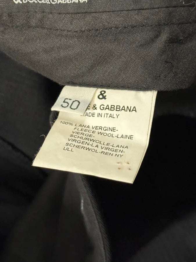 2000s Dolce & Gabbana Black Classy Striped Pants GKDYHXW 11