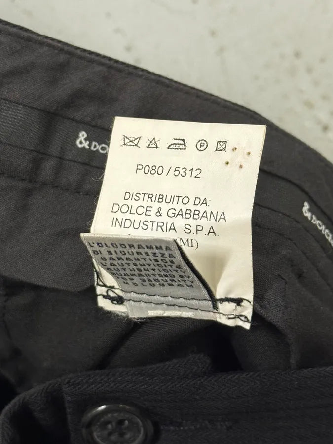 2000s Dolce & Gabbana Black Classy Striped Pants GKDYHXW 12