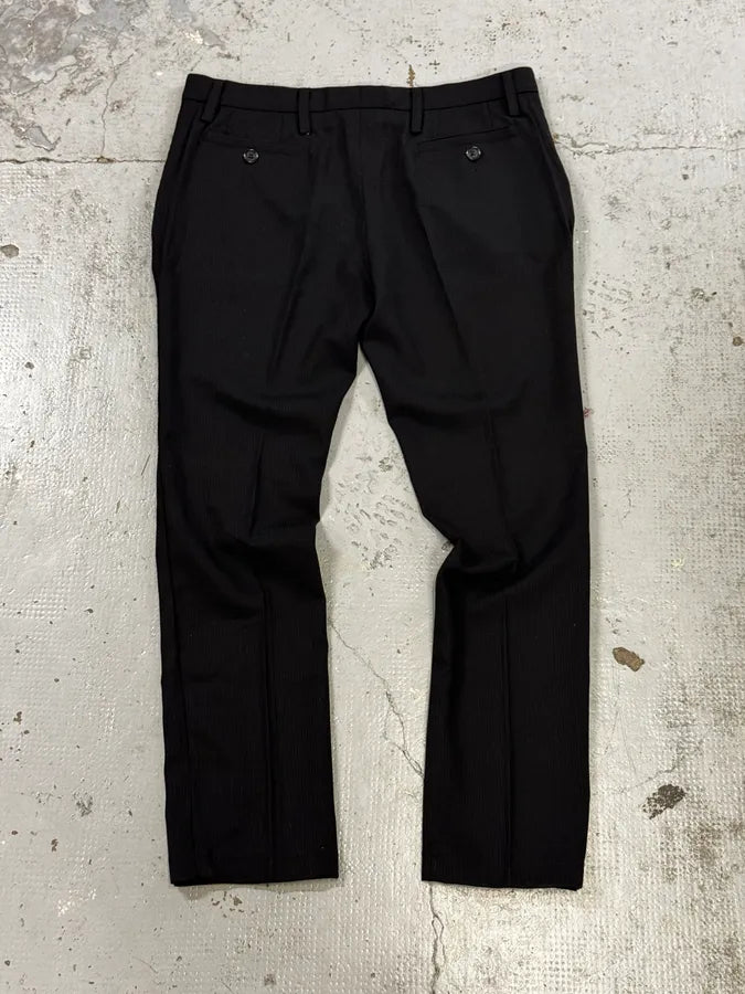 2000s Dolce & Gabbana Black Classy Striped Pants GKDYHXW 4