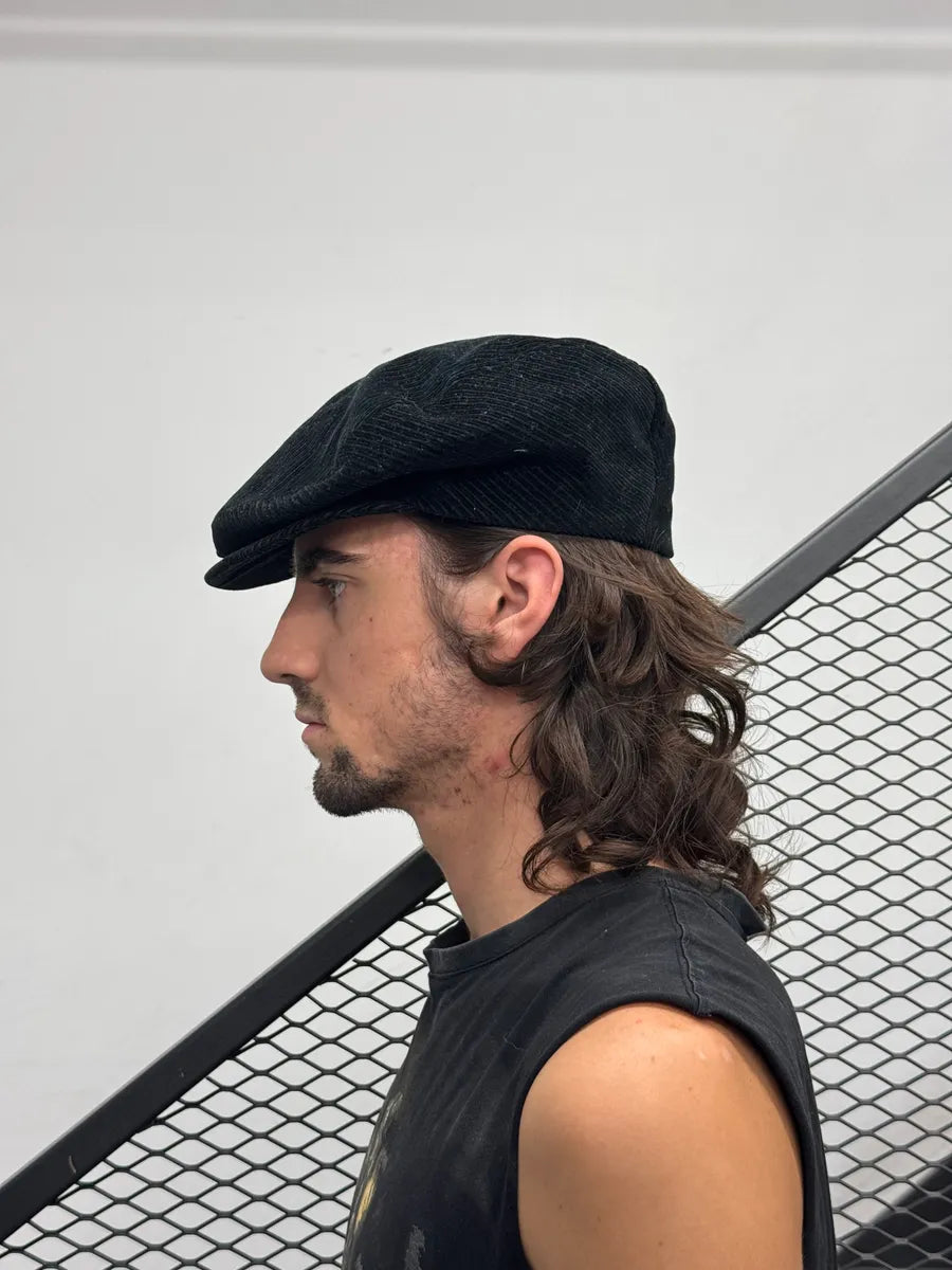 FW2005 Dolce & Gabbana Black Corduroy Coppola Hat GXytXYB 0