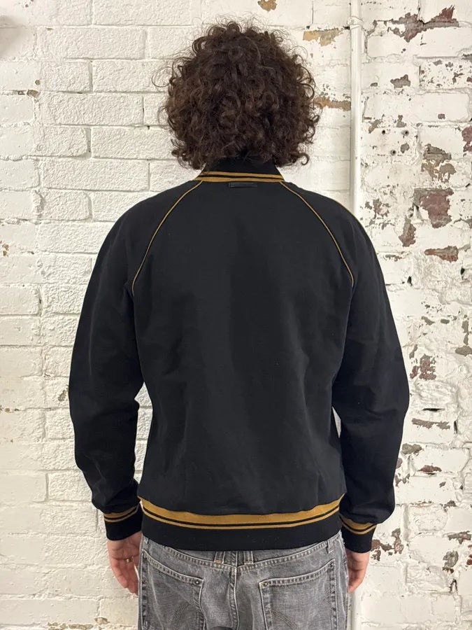2010s Dolce & Gabbana Black Contrast Stripe Bomber Jacket iamQDfy 2