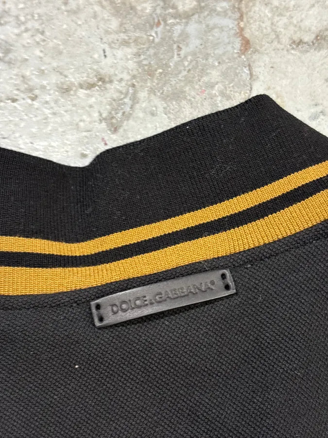 2010s Dolce & Gabbana Black Contrast Stripe Bomber Jacket iamQDfy 7