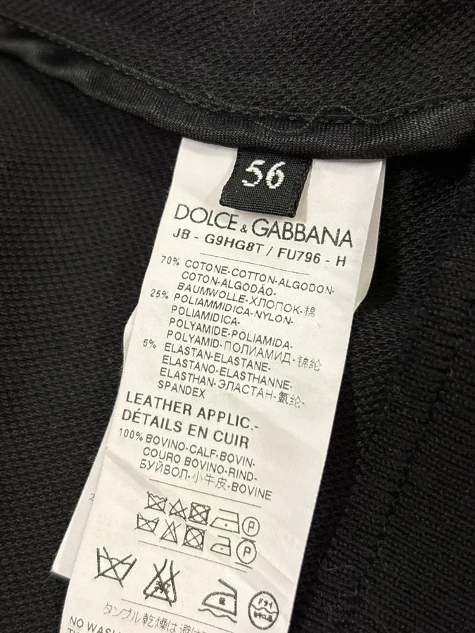 2010s Dolce & Gabbana Black Contrast Stripe Bomber Jacket iamQDfy 9