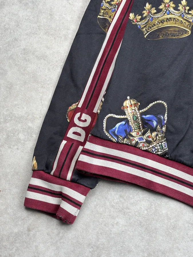 AW2019 Dolce & Gabbana Black King Crown Hoodie UQHAKRD 7