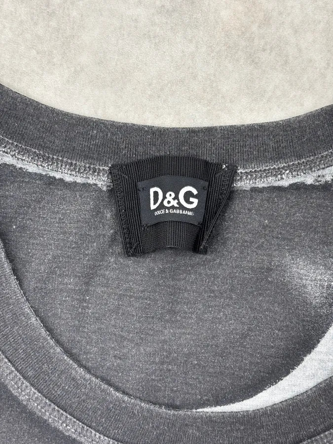 2000s Dolce & Gabbana Chair Distressed Graphic T-Shirt hKYxnpI 6