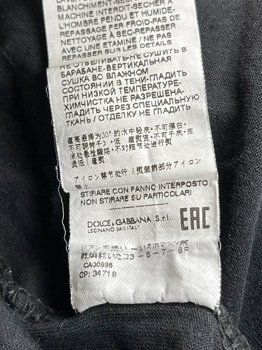 2010s Dolce & Gabbana Black Heritage Distressed Velvet T-Shirt PXHbjxB 8