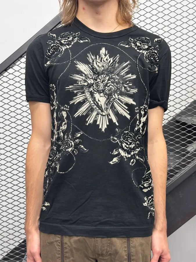 2010s Dolce & Gabbana Black Royal Floral T-Shirt uqzEmWI 2