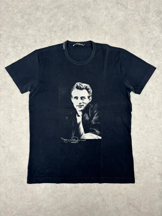 Dolce & Gabbana Black James Dean Portrait T-Shirt KlnJdcI 0