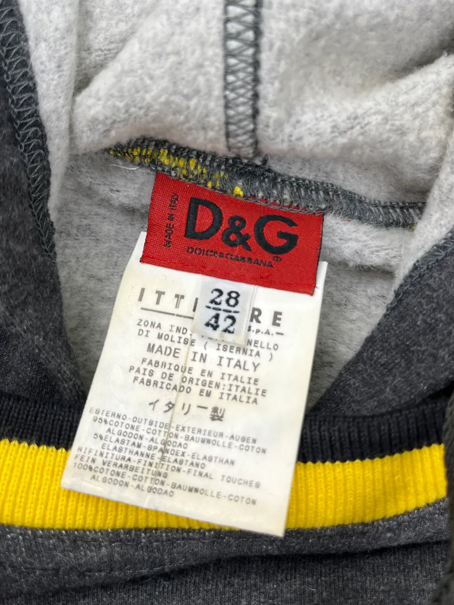 AW2003 Dolce & Gabbana Black Cotton Hoodie Dress NXMgdSs 8