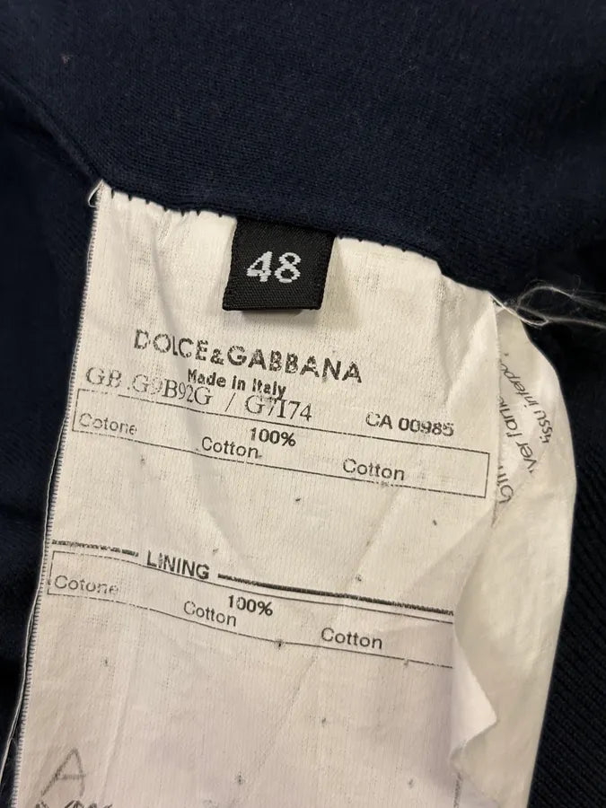 2000s Dolce & Gabbana Blue Italia Stripe Zip Track Sweater aGaoEeB 11