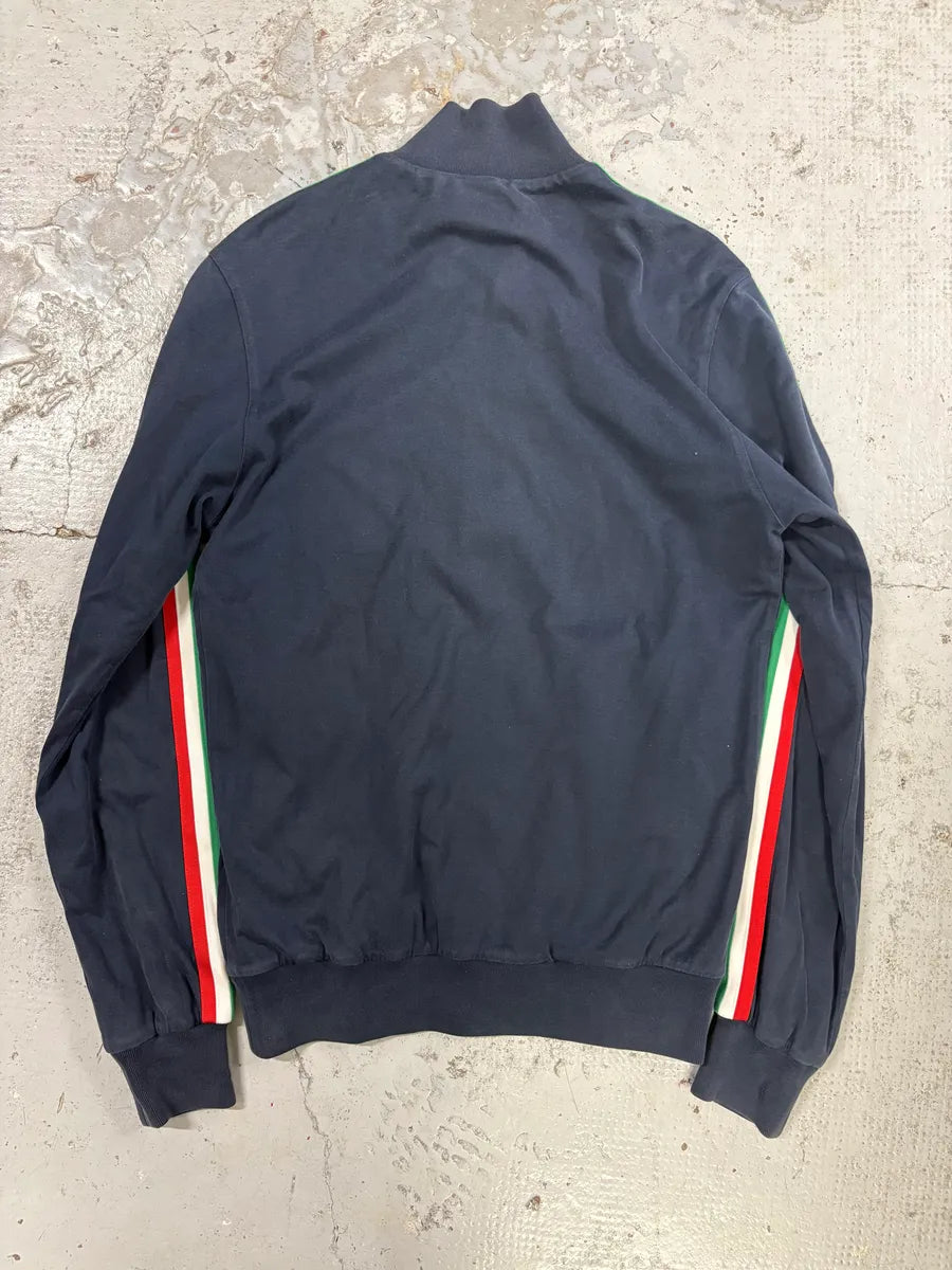 2000s Dolce & Gabbana Blue Italia Stripe Zip Track Sweater aGaoEeB 5