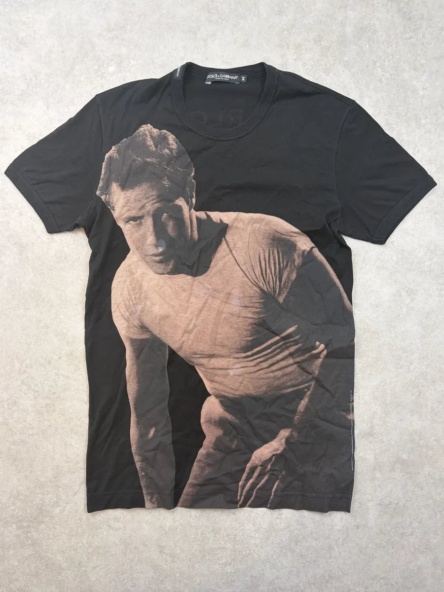 2000s Dolce & Gabbana Black Marlon Brando Human T-Shirt fdIpNoT 0