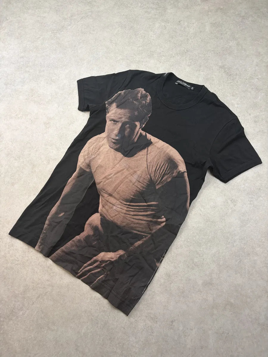 2000s Dolce & Gabbana Black Marlon Brando Human T-Shirt fdIpNoT 3