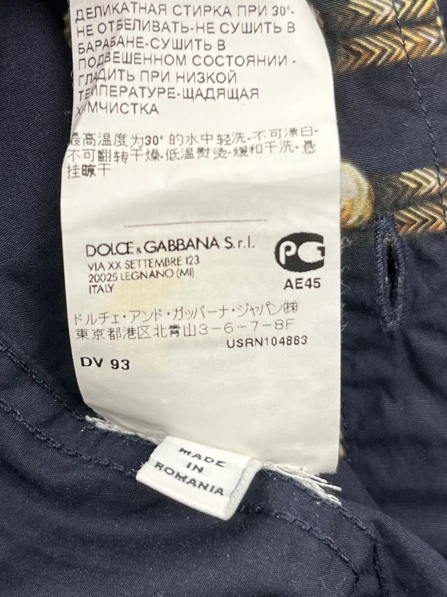 AW2017 Dolce & Gabbana Dark Blue Officer Napoleon Military Shirt vskXGwz 10