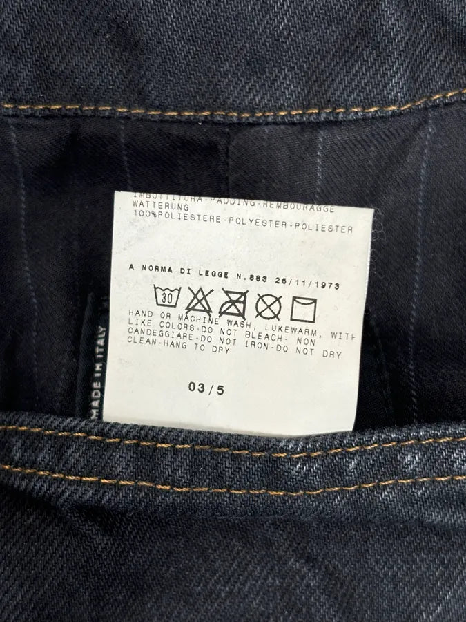AW2003 Dolce & Gabbana Black Faded Denim Raw Denim Jacket cBaMXZn 10