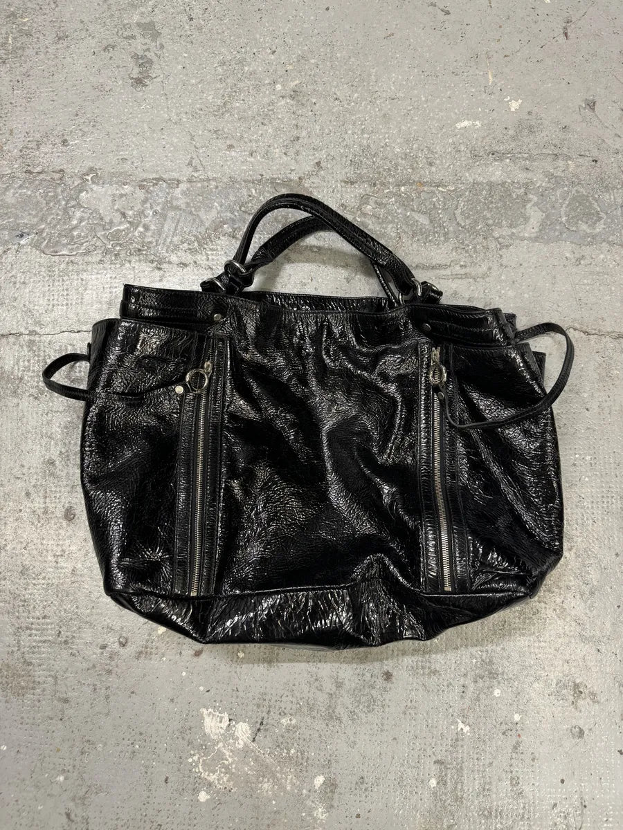 Dolce & Gabbana Black Gaia Satin Leather Handle Bag aHJIOBV 0