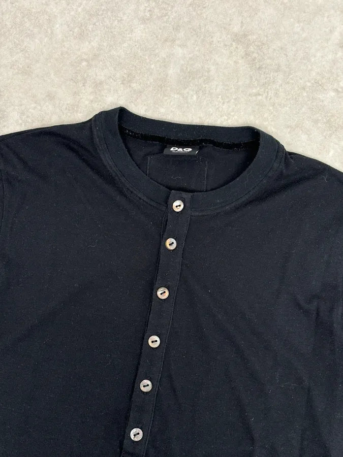 2000s Dolce & Gabbana Black Henley Knit Longsleeve HBKULmW 3