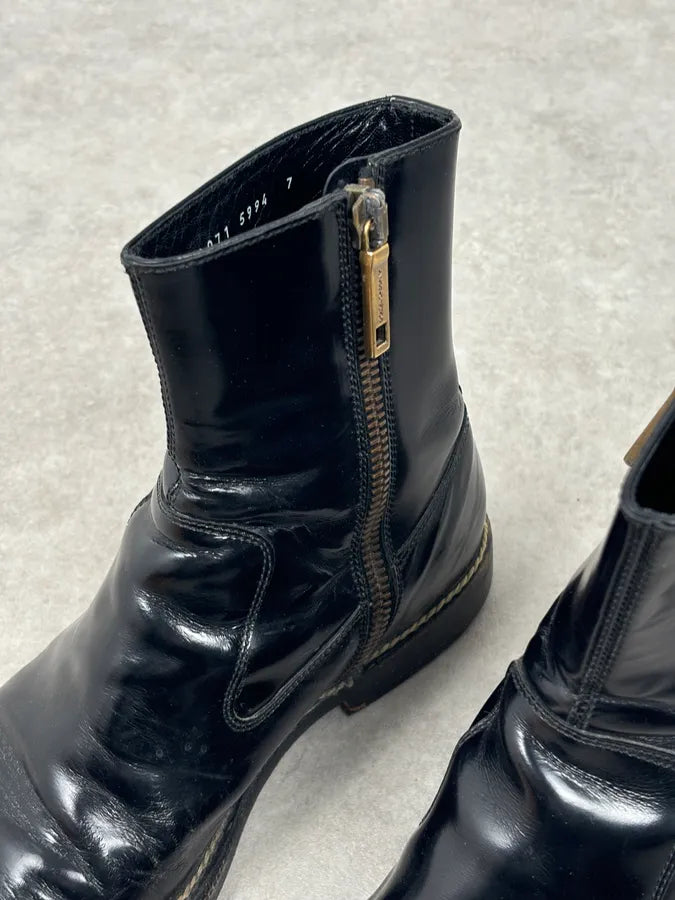 Dolce & Gabbana Black Leather Chelsea Boots TlbLIek 10