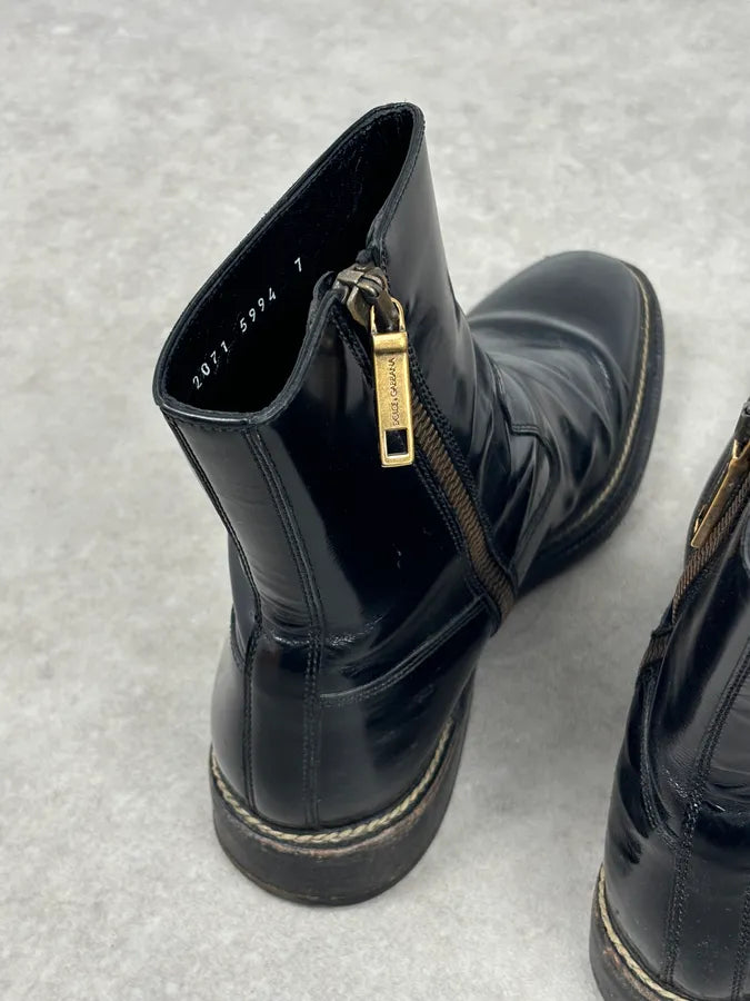 Dolce & Gabbana Black Leather Chelsea Boots TlbLIek 8