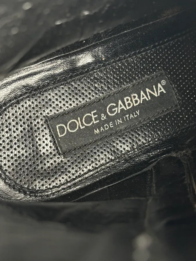 Dolce & Gabbana Black Leather Chelsea Boots TlbLIek 15