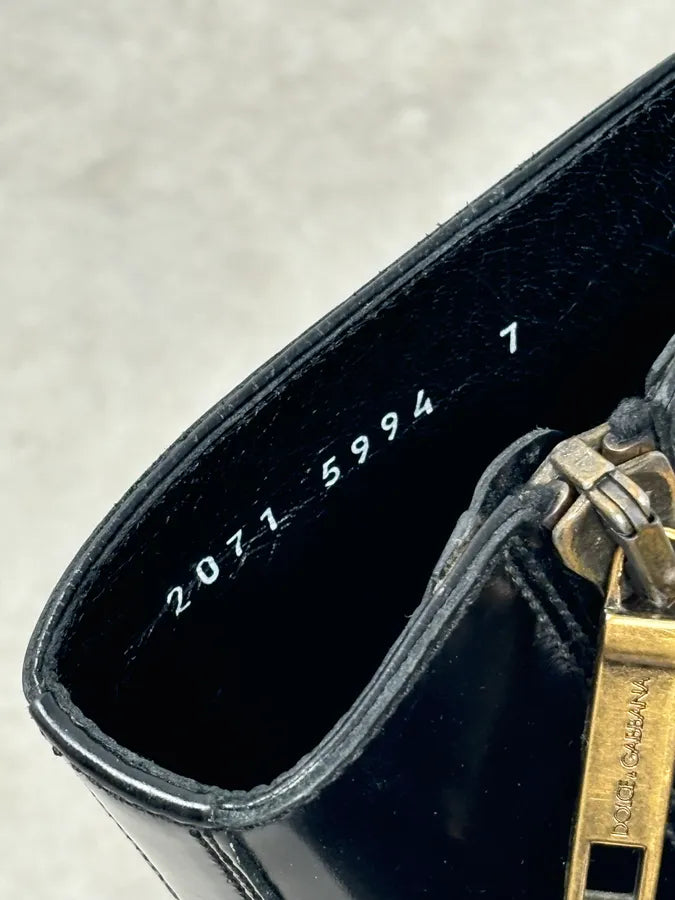 Dolce & Gabbana Black Leather Chelsea Boots TlbLIek 14