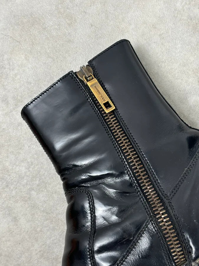 Dolce & Gabbana Black Leather Chelsea Boots TlbLIek 11
