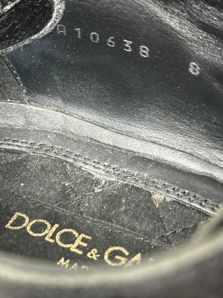 Dolce & Gabbana Black Leather Derby Shoes KJlHyYc 10