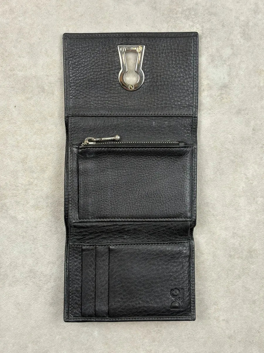 Dolce & Gabbana Black Leather Keylock Wallet CZeqyXd 3