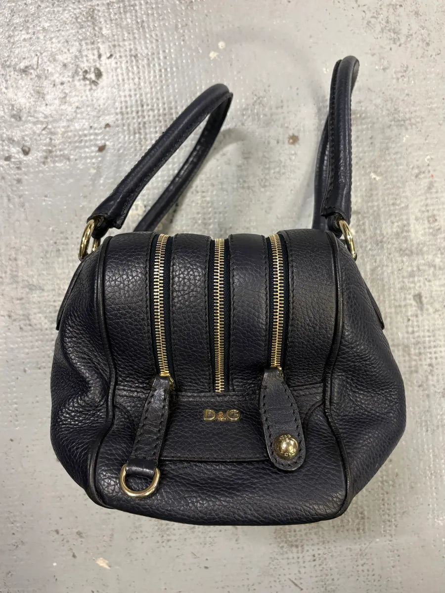 AW2010 Dolce & Gabbana Black Leather Multi Zip Lily Handle Bag yXCwOcM 4