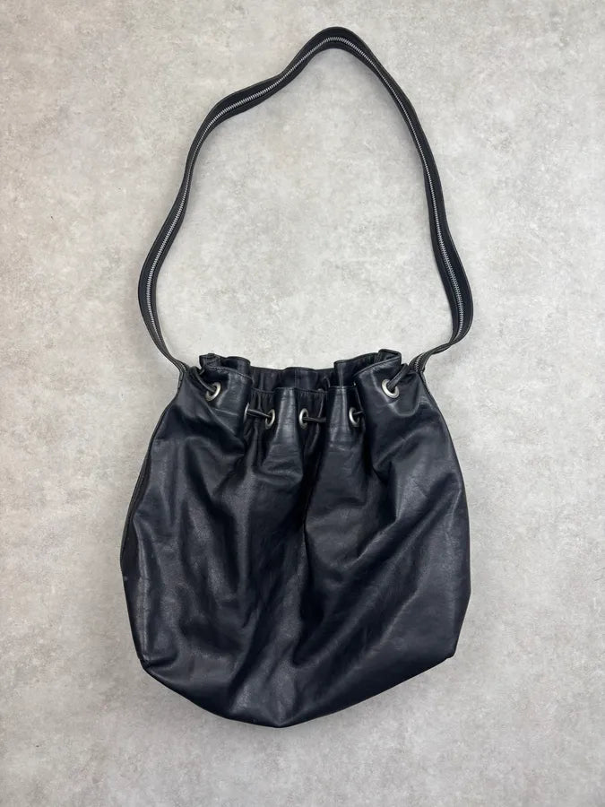 SS2003 Dolce & Gabbana Black Leather Multi-Zip Shoulder Bag dmTgaKS 13
