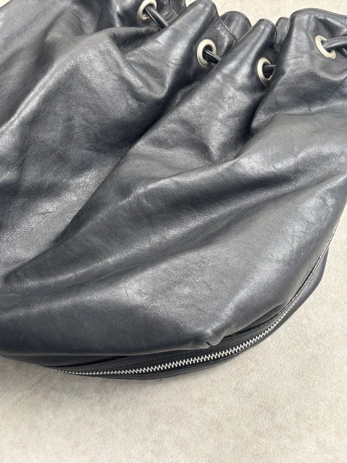 SS2003 Dolce & Gabbana Black Leather Multi-Zip Shoulder Bag dmTgaKS 14