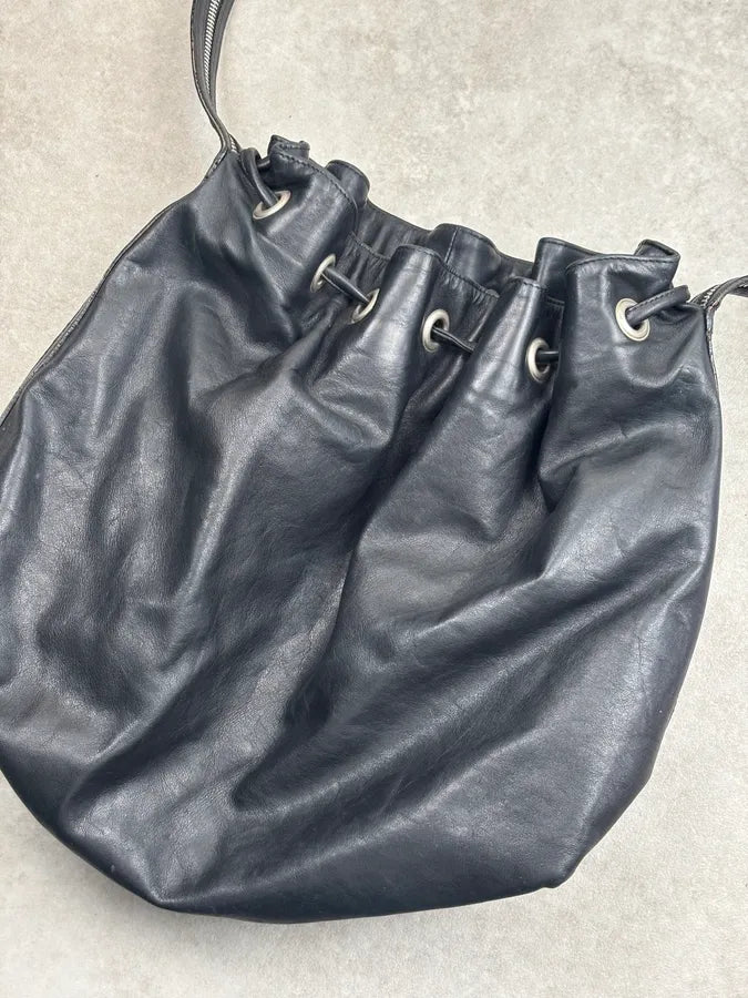 SS2003 Dolce & Gabbana Black Leather Multi-Zip Shoulder Bag dmTgaKS 12