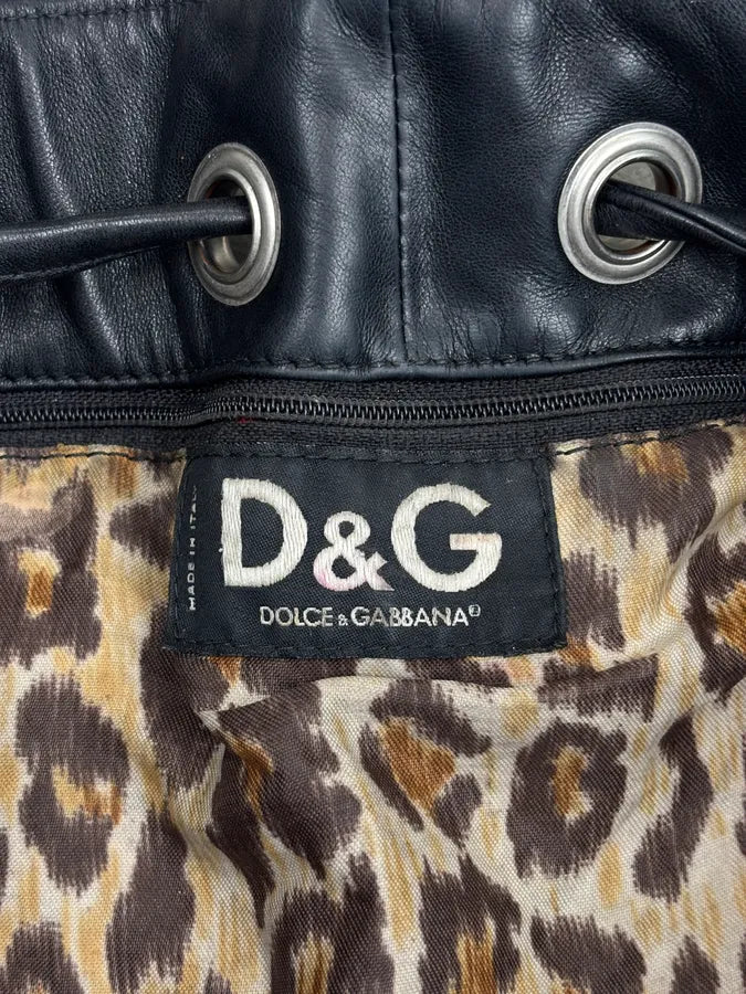 SS2003 Dolce & Gabbana Black Leather Multi-Zip Shoulder Bag dmTgaKS 17