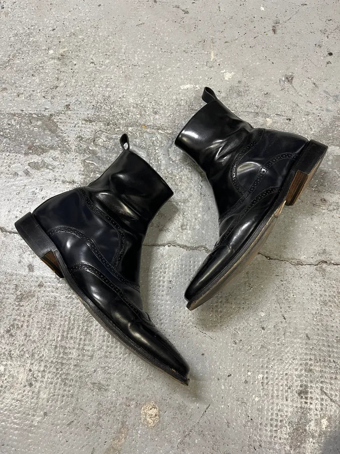 Dolce & Gabbana Black Leather Prestige Boots (39eu/us6.5) zGyCwAw 1