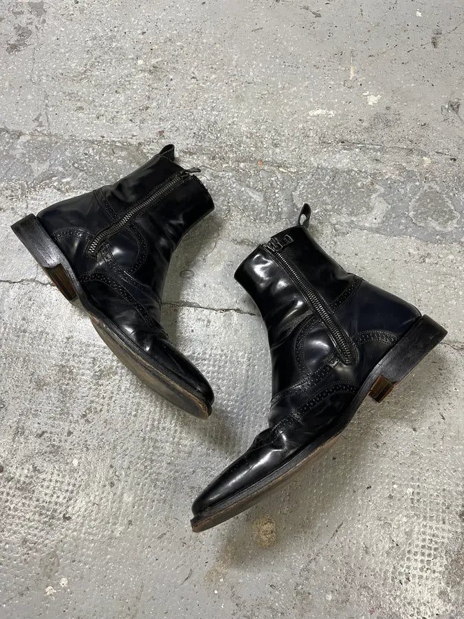 Dolce & Gabbana Black Leather Prestige Boots (39eu/us6.5) zGyCwAw 2