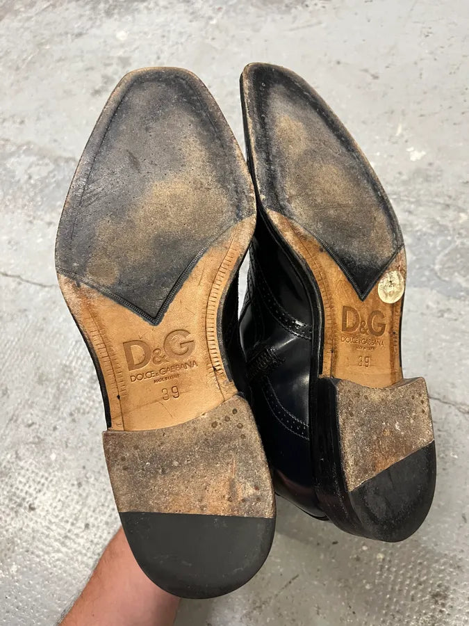 Dolce & Gabbana Black Leather Prestige Boots (39eu/us6.5) zGyCwAw 6