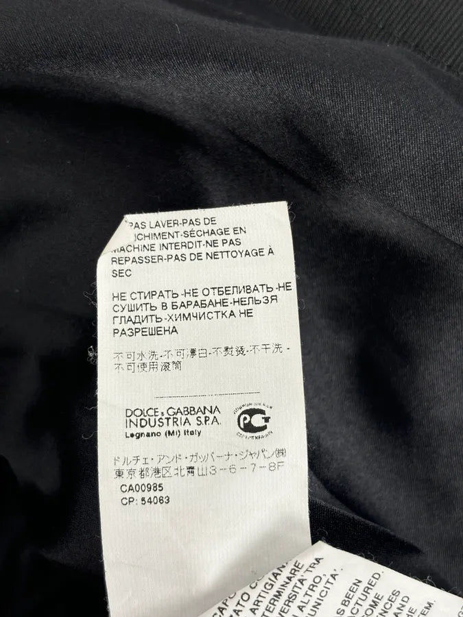 2010s Dolce & Gabbana Black Leather Perfored Jacket OiwLFBp 10