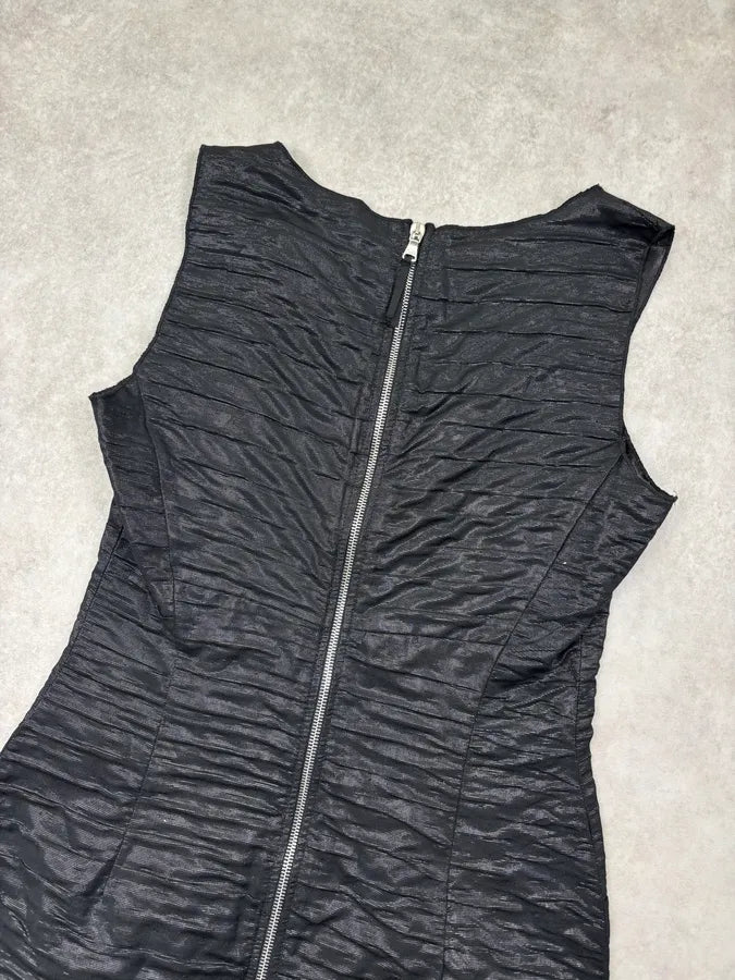 Dolce & Gabbana Black Linen Ruched Dress WsxiIWT 5